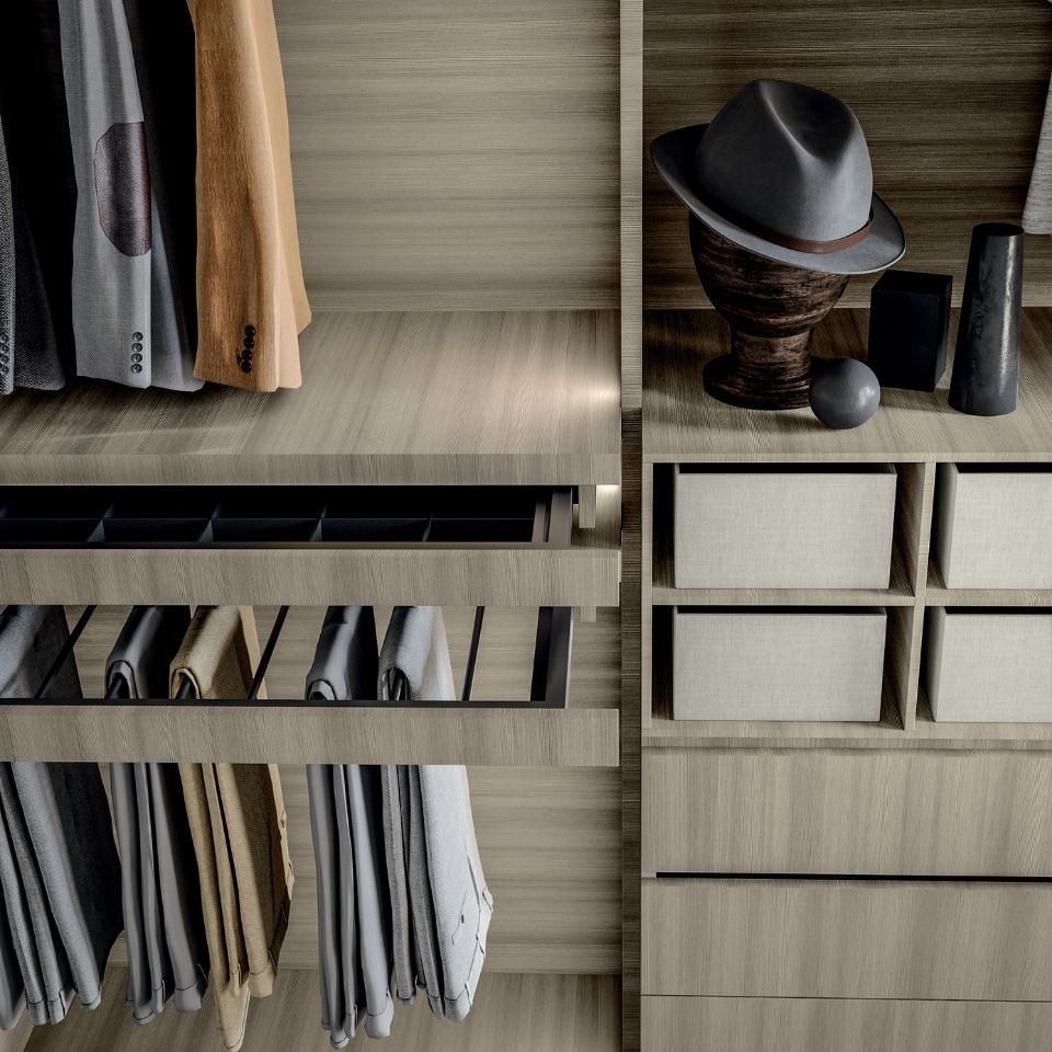 Geometric Walk-in Closet Details 4
