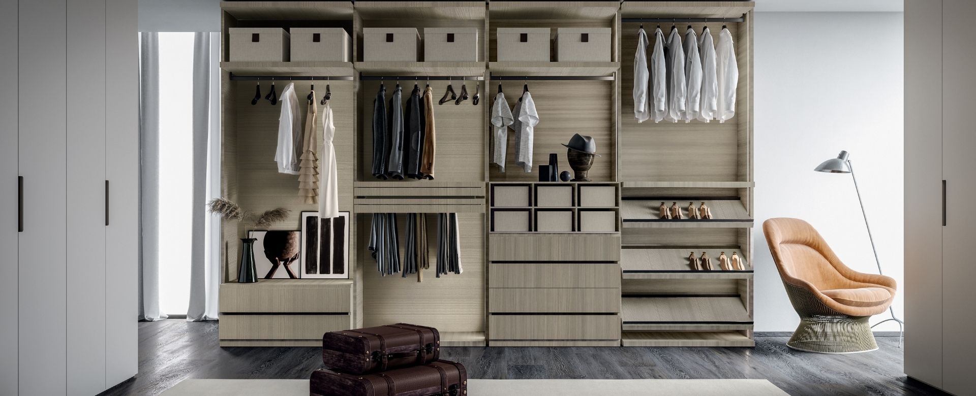 Geometric Italian Walk-in Closet Slide 2